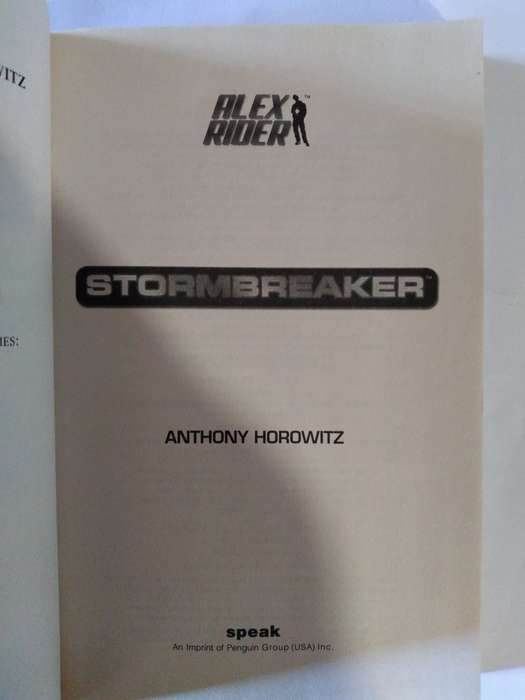 Stormbreaker- Alex Rider by Anthony Horowitz -2006