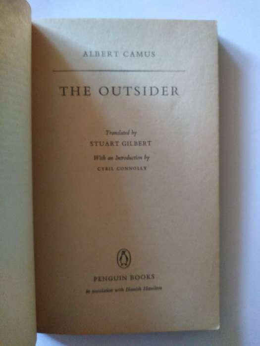 The Outsider by Albert Camus - 1942