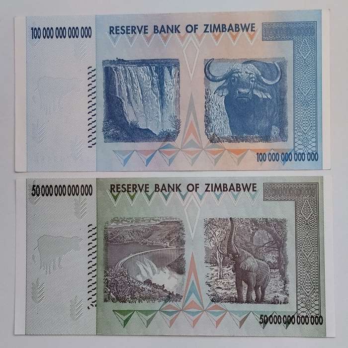 UNC Set of Trillion Dollar Zimbabwe Notes (4 Notes) #N0005