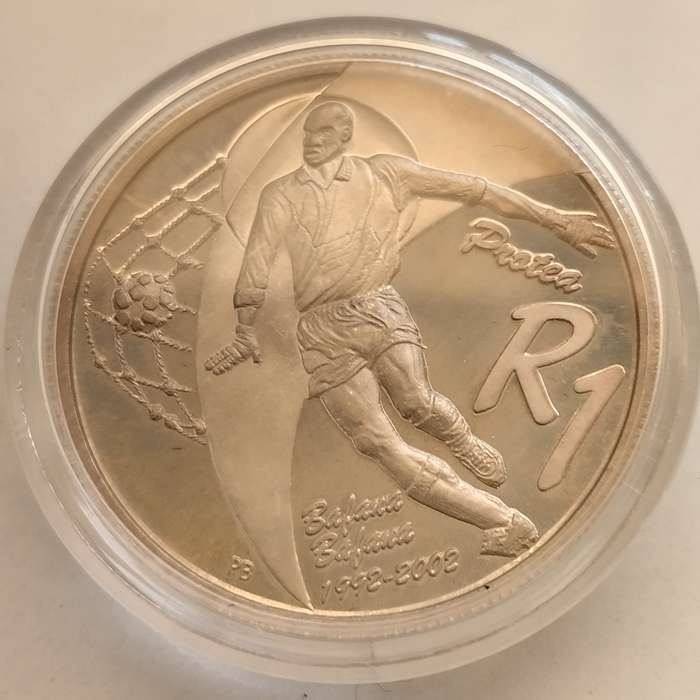 2002 Proof Soccer One Rand with Box and COA #C0052