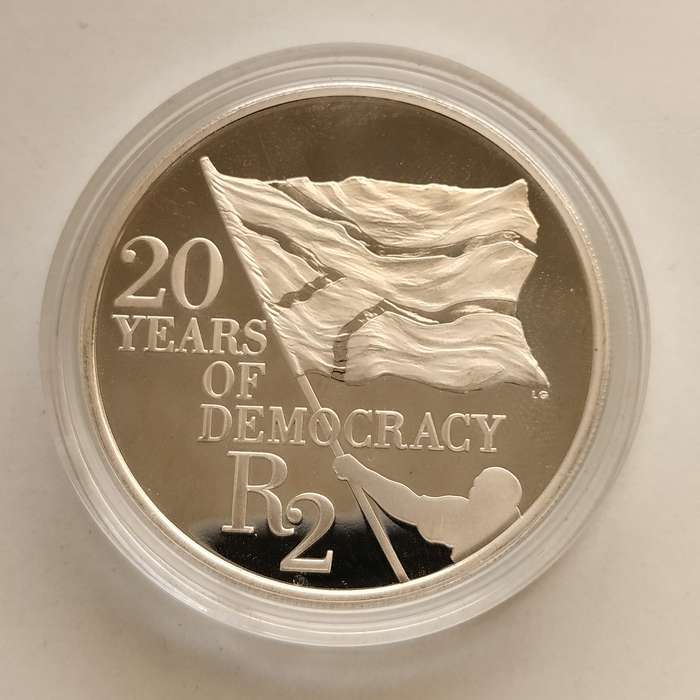 2014 Proof Two Rand 20 Years of Democracy in Capsule #C0092
