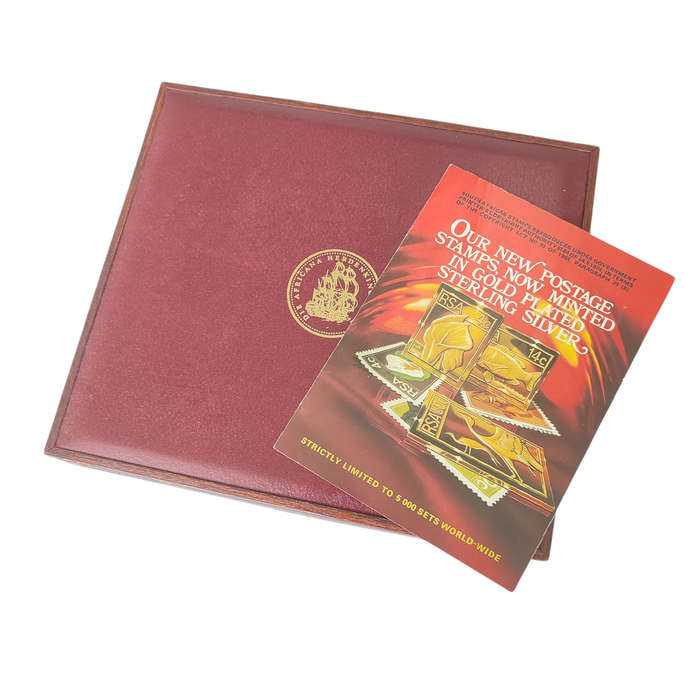 RSA 1974/75 Definitive Stamp Set Gold Plated Sterling Silver #0008