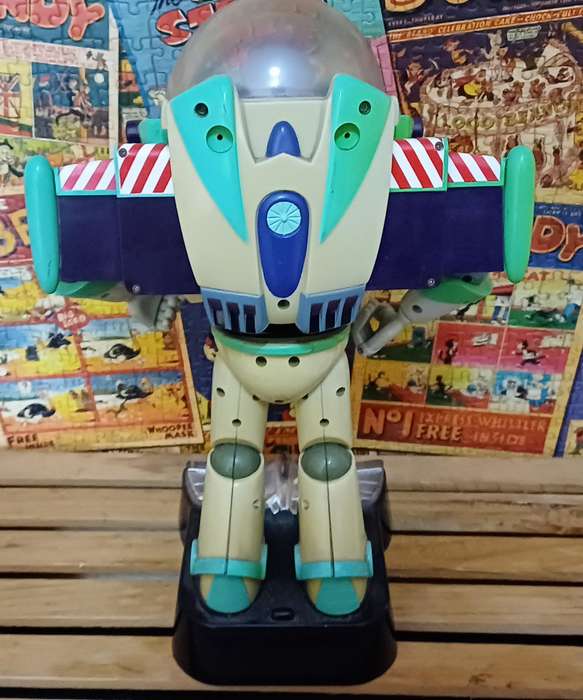 Vintage Disney Thinkway Talking Toy Story Buzz Lightyear With Stand