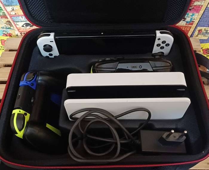 Nintendo Switch OLED Console Bundle + Extras.
