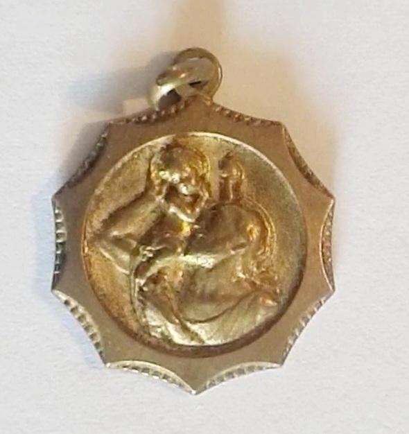 St Christopher (?) Brass
