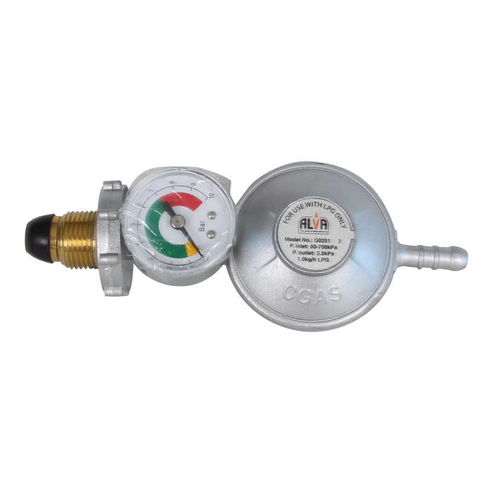 ALVA LP GAS Bullnose Regulator With Gauge