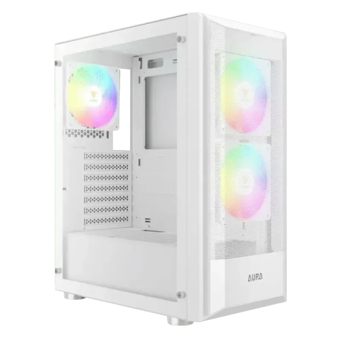 White Gaming Case with RGB  AURA-GC6-WH