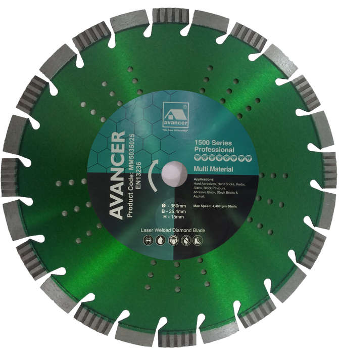 AVANCER Multi Material Cutting Blade (350mmx15mmx25.4mm)