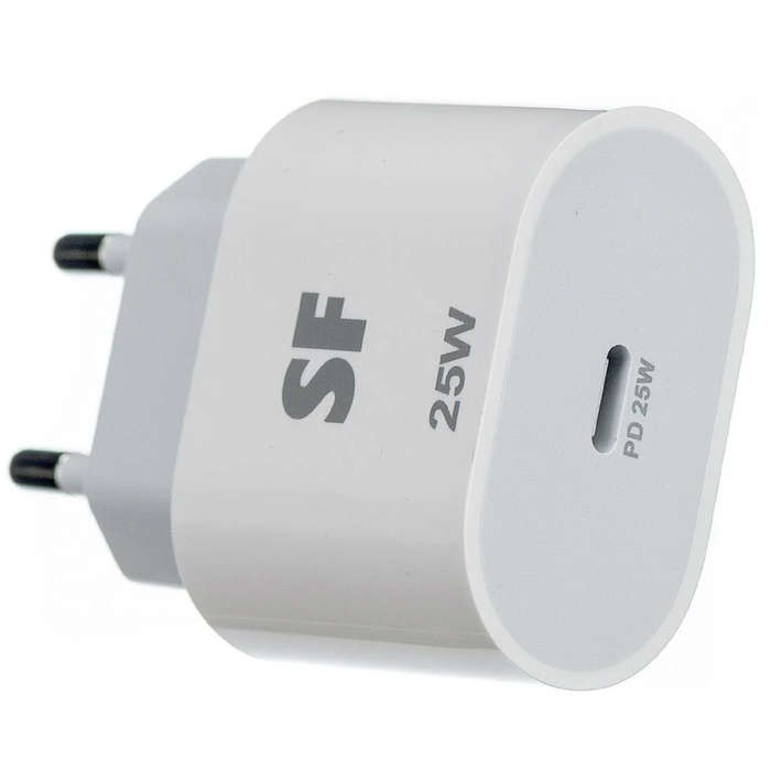 Loopd 1 Port 2.1A Wall Charger With Type-C Cable - White