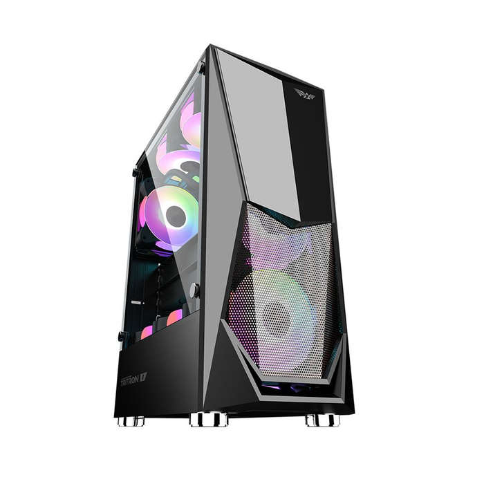 Armaggeddon Tritron 1 ATX Gaming Case with 3xARGB Fans - Black