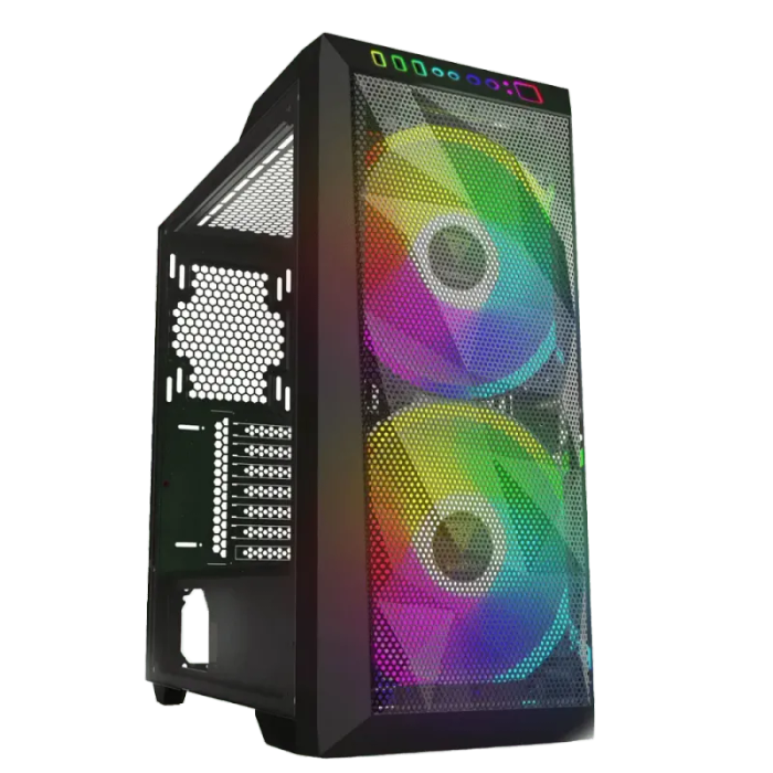 Mid Tower Gaming Case with Dual 200mm ARGB Fans & Tempered Glass  APOLLO M1