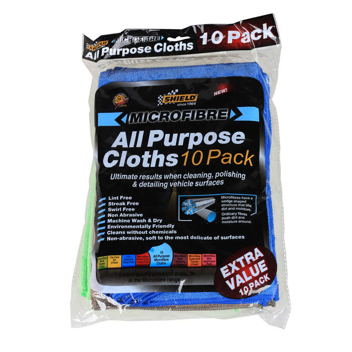 SHIELD Microfibre All Purpose Cloth (Pack-10)