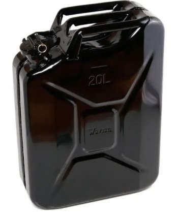 MAC AFRIC 20 Litre Jerry Can - Black - 0.8 mm Wall Thickness