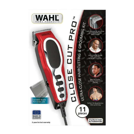 Wahl Close Cut Pro Men's Hair Clipper 11 Piece - Red