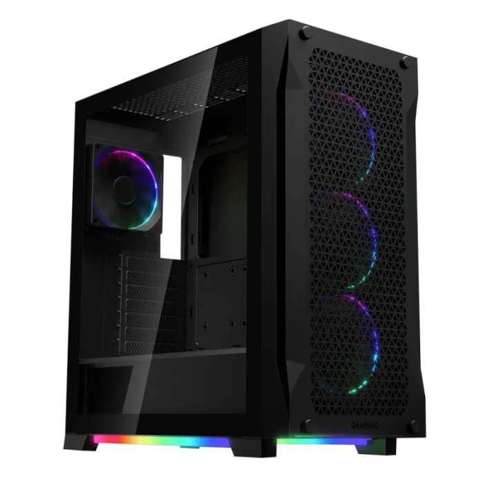 Gamdias ATHENA P1 Gaming Case - Stylish Black