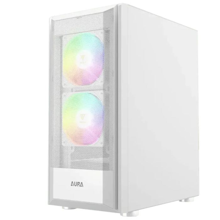 White Gaming Case with RGB  AURA-GC6-WH
