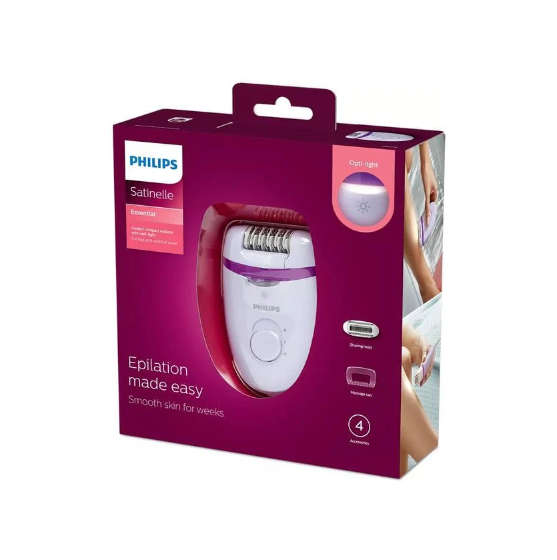Philips Satinelle Essential Epilator W/opti & 4 Accessories BRE275/00
