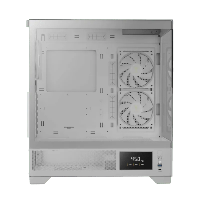 Gamdias Atlas M1 Tempered Glass Gaming Case - Elegant White Design