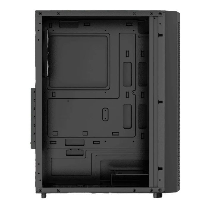 High-Performance Black Gaming Case with ARGB Fans & Dual Light Strips  AURA GC3 ELITE