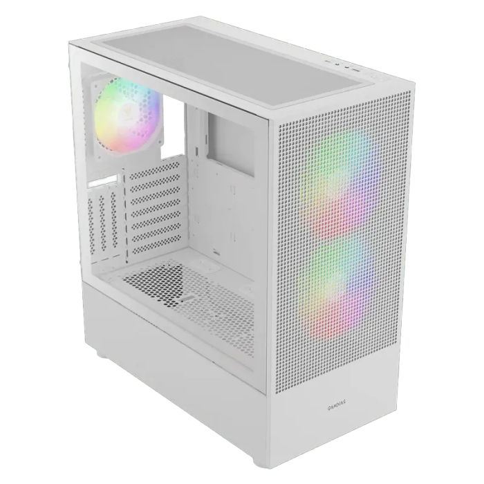 Gamdias TALOS M3 MESH White Gaming Case - Superior Cooling & Aesthetics