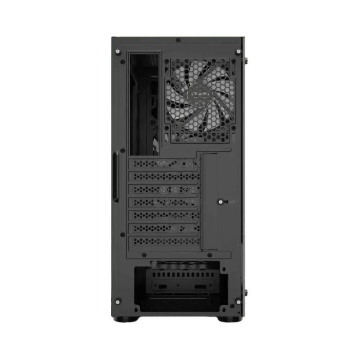 Gamdias Aura GC4 Tempered Glass Gaming Case with Walnut Mesh Front & ARGB Fans  Black