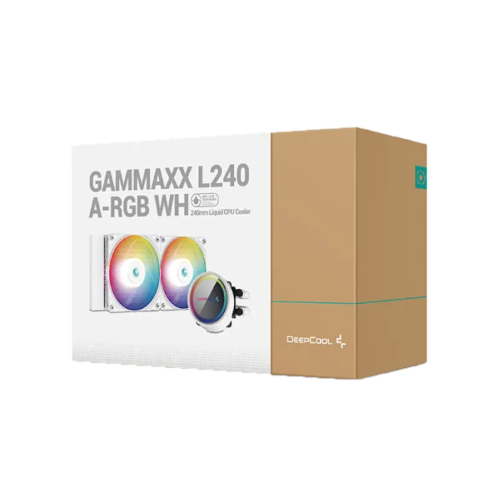 Deepcool GAMMAXX L240 A-RGB Liquid CPU Cooler - White Design