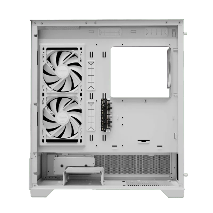 Gamdias Atlas M1 Tempered Glass Gaming Case - Elegant White Design