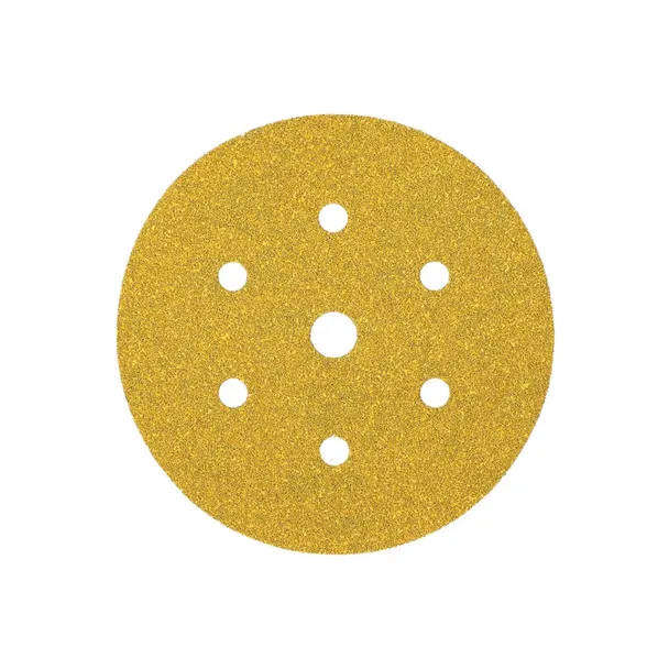 Gold Sanding Discs 150 mm  Grip, 6+1 Holes, 320 Grit (5 Pack)