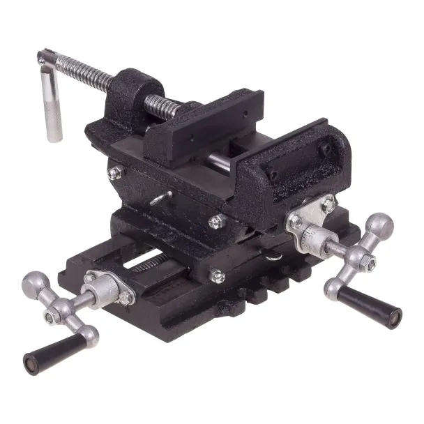 100 mm Cross Slide Drill Press Vice with Tool Steel Jaws