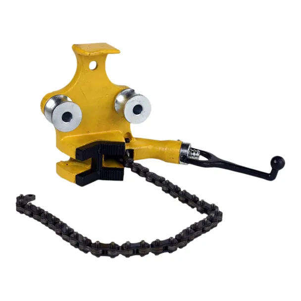 Heavy-Duty Chain Pipe Vice with Cast Iron Base & Tubing Bender