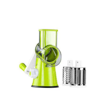 Multifunctional Tabletop Drum Grater - Green
