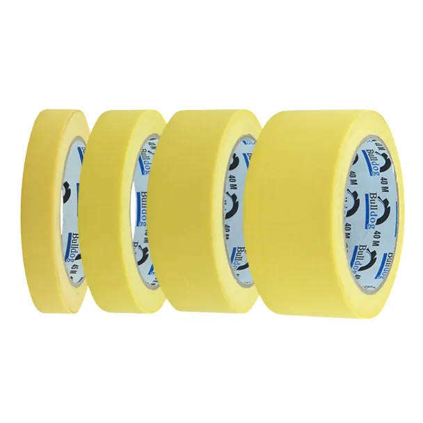 Automotive/DIY Yellow Masking Tape, 80º Natural Rubber, 18mm x 40m