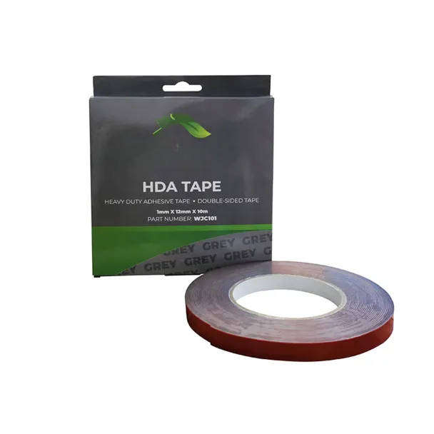 Heavy Duty Double-Sided Adhesive Tape  1mm x 12mm x 10m (Grey)