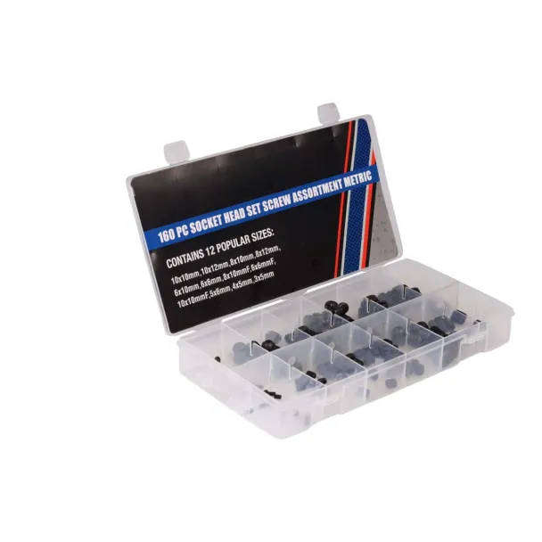 160-Piece Metric Hex Grub Screw Set