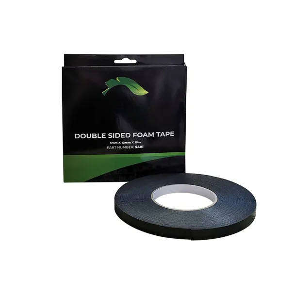 Double-Sided Foam Tape  1mm × 12mm × 15m, Black
