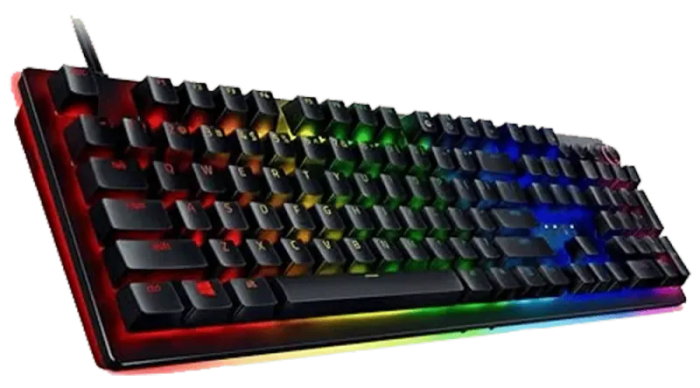 Razer Huntsman V2 Optical Gaming Keyboard  Clicky Purple Switches & HyperPolling Technology
