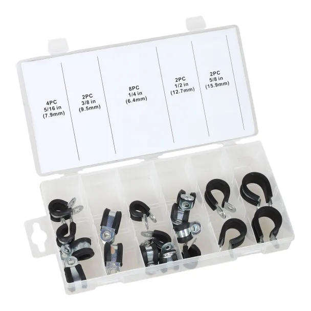 Rubber Insulated Clamp Set  20 Piece Mixed Sizes