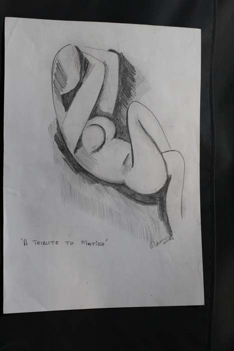 Original artwork by Lucas Mahome  - Abstract Female Nude (Charcoal)