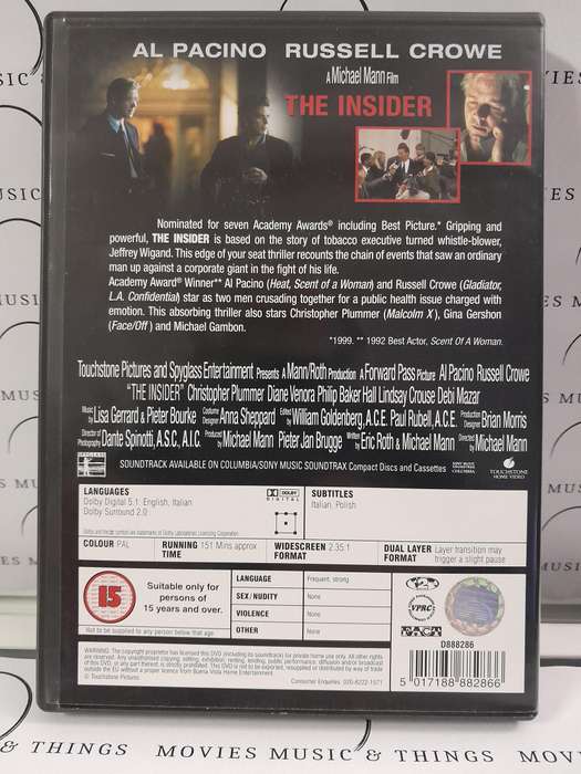 The Insider - Al Pacino & Russell Crowe (DVD)