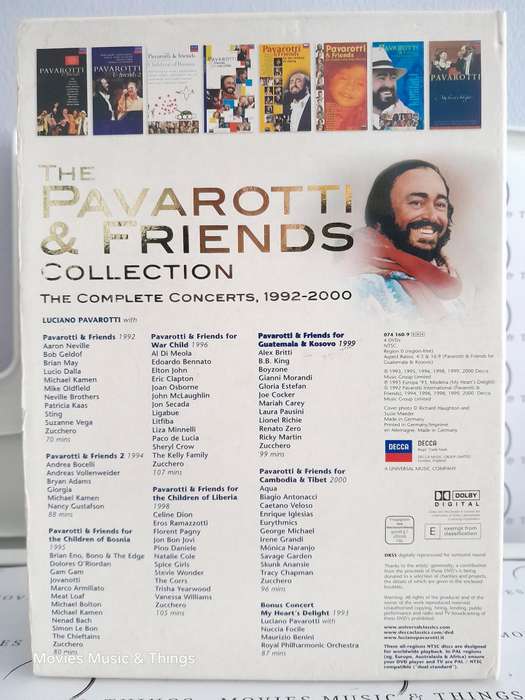 Luciano Pavarotti - The Pavarotti & Friends Collection - 8 Great Concerts (4xDVD)