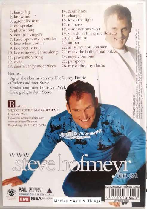Steve Hofmeyr - Grootste Platinum Treffers (Music DVD)