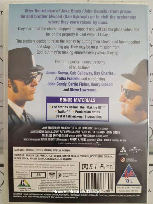 The Blues Brothers - John Belushi & Dan Aykroyd (DVD)