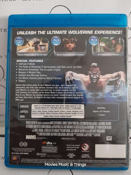 X-Men Origins - Wolverine - Hugh Jackman (Blu-ray Disc)