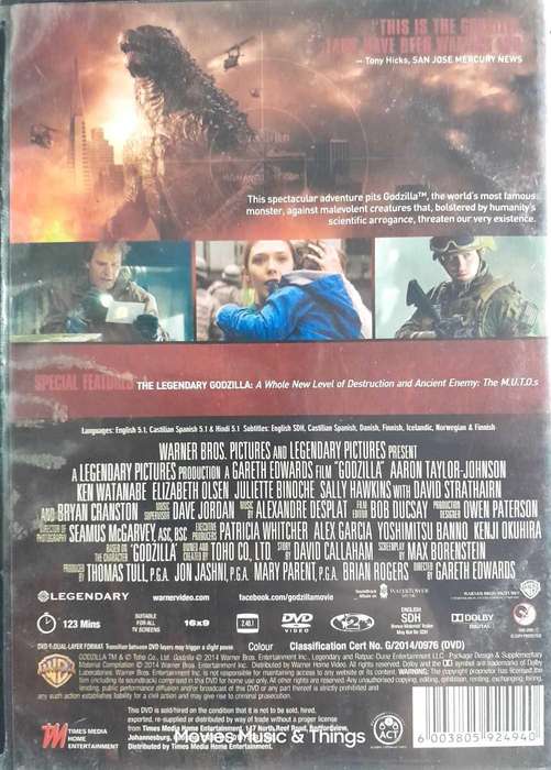 Godzilla 2014 - Aaron Taylor-Johnson & Elizabeth Olson (DVD)