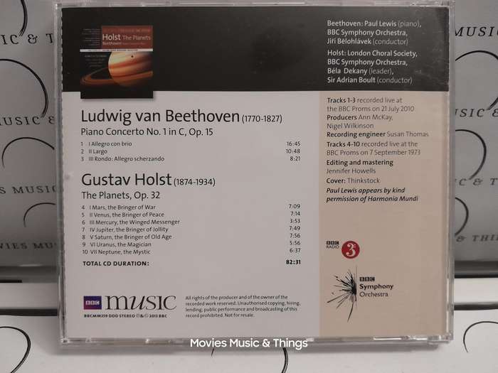 Holst - The Planets - Beethoven Concerto No. 1 (CD)