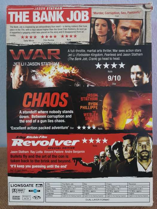 The Jason Statham Collection - 4 Feature Box Set (4xDVD)