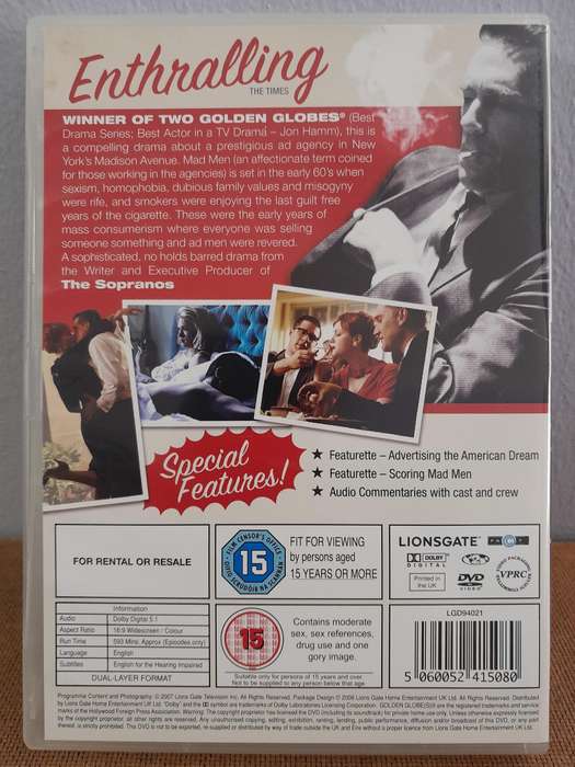 Mad Men - Season One, Two & Three - Jon Hamm (9xDVDs)