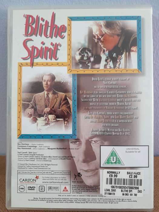 Blithe Spirit by David Lean - Rex Harrison (DVD)