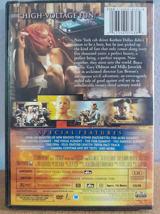 The Fifth Element - Ultimate Edition - Bruce Willis (2xDVD) Region 1