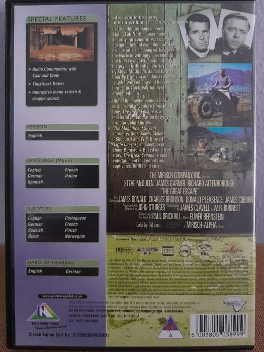 The Great Escape - Steve McQueen & James Garner (DVD)